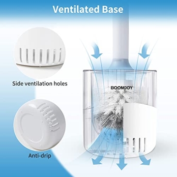 BOOMJOY Toilet Bowl Brush - Durable, Stylish Cleaning Tool