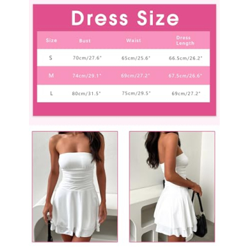 Stylish Meladyan Women’s Strapless Mini Dress for Summer