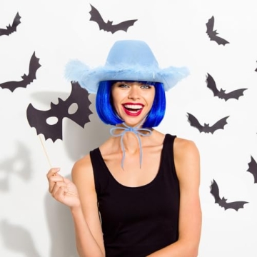 Zodaca Light Blue Cowboy Hat for Unique Celebrations