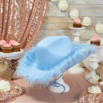Zodaca Light Blue Cowboy Hat for Unique Celebrations
