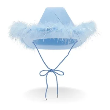 Zodaca Light Blue Cowboy Hat for Unique Celebrations