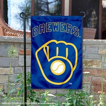 WinCraft Milwaukee Brewers Double Sided Garden Flag
