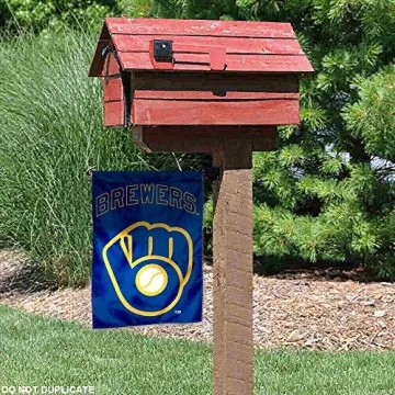 WinCraft Milwaukee Brewers Double Sided Garden Flag