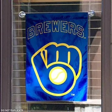 WinCraft Milwaukee Brewers Double Sided Garden Flag