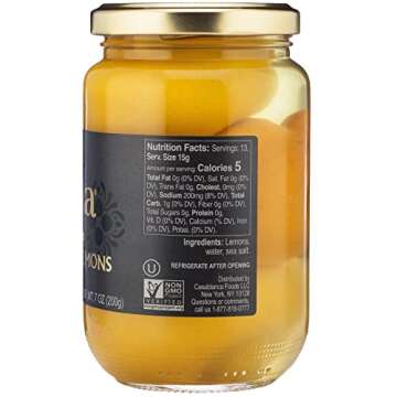 Mina Preserved Lemons - 12.5 Ounce Authentic Moroccan Gourmet Beldi Lemons, Moroccan Preserved Lemon...