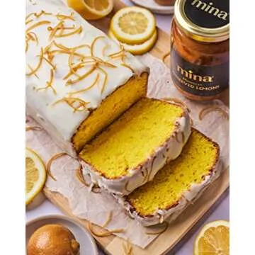 Mina Preserved Lemons - 12.5 Ounce Authentic Moroccan Gourmet Beldi Lemons, Moroccan Preserved Lemons in Jar, Ideal for Tagine, Couscous, Preserved Lemon, Non-GMO, Vegan, Keto, Kosher, Gluten Free