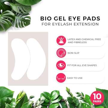LLBA Biogel Eye Pads For Eyelash Extension | Under Eye Pads Eyelash Extension Supplies | Soft Sticky...