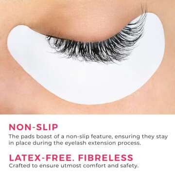 LLBA Biogel Eye Pads For Eyelash Extension | Under Eye Pads Eyelash Extension Supplies | Soft Sticky Pads for Sensitive Skin during Eyelash Perm Lamination, Lash Extensions Remover (10 Pairs, Style 1)