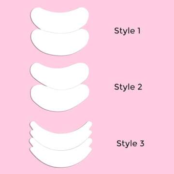 LLBA Biogel Eye Pads For Eyelash Extension | Under Eye Pads Eyelash Extension Supplies | Soft Sticky Pads for Sensitive Skin during Eyelash Perm Lamination, Lash Extensions Remover (10 Pairs, Style 1)