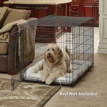MidWest Homes for Pets XL Dog Crate | MidWest Life Stages Folding Metal Crate | Divider Panel, Floor...
