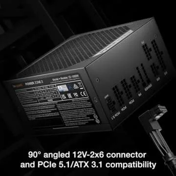 be quiet! Power Zone 2 1000W ATX 3.1 PSU | 80 Plus and Cybenetics Platinum Efficiency | Zero RPM Low-Noise Power Supply | PCIe 5.1 Ready | Black | BP008US