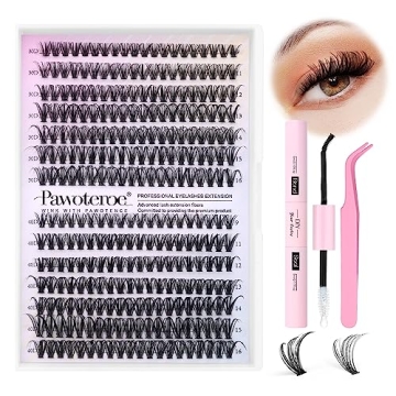 Pawotence DIY Lash Extension Kit - 280pcs Cluster Lashes