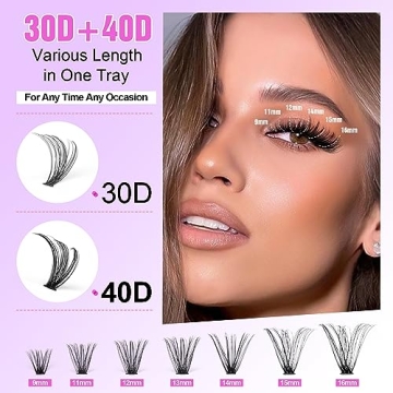 Pawotence DIY Lash Extension Kit - 280pcs Cluster Lashes