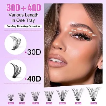 Pawotence DIY Lash Extension Kit - 280pcs Cluster Lashes