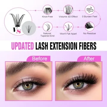 Pawotence DIY Lash Extension Kit - 280pcs Cluster Lashes