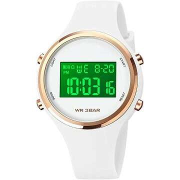 Waterproof LED Sport Watch with Alarm Feature