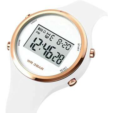 Waterproof LED Sport Watch with Alarm Feature