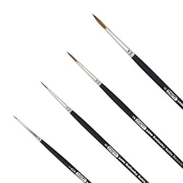 ZEM BRUSH Kolinsky Sable Artist Brush Set - Precision Painting Tools