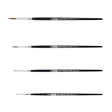 ZEM BRUSH Kolinsky Sable Artist Brushes - Detail Set