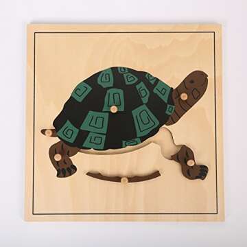 MEYOR Montessori Turtle Puzzle for Early Preschool Education Learning Toy