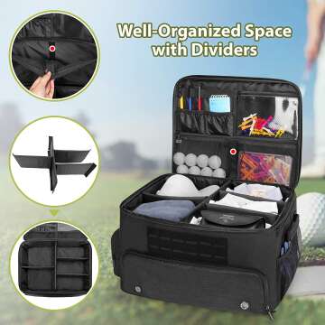 GOBUROS Golf Trunk Organizer for Shoes & Gear