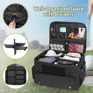 GOBUROS Golf Trunk Organizer for Shoes & Gear