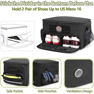 GOBUROS Golf Trunk Organizer for Shoes & Gear