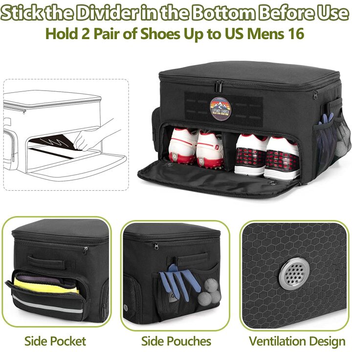 GOBUROS Golf Trunk Organizer for Shoes & Gear