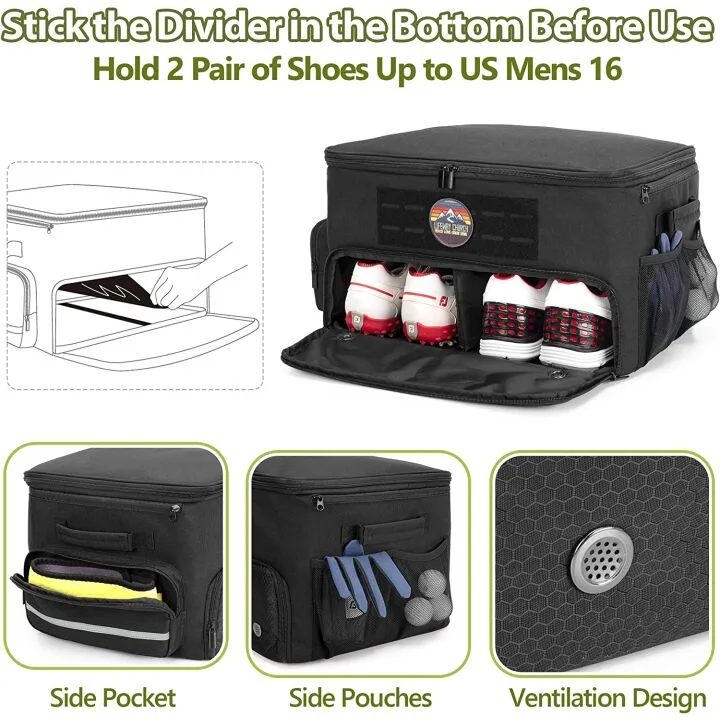 GOBUROS Golf Trunk Organizer for Shoes & Gear