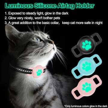 Cat Collar Airtag Holder for Air Tag Cat Collar, Protective Air Tag Holder for Small Apple Airtag Dog Collar, 2 Pack Anti-Lost Airtag Case and Protectors for Pets-Pink