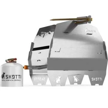 SKOTTI Cap - Fully Collapsible Camping Grill Lid for SKOTTI Grill, Outdoor Stove, and Camping Stove - Portable Gas Lid and Multifunctional Cooking Accessory