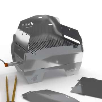 SKOTTI Cap - Fully Collapsible Camping Grill Lid for SKOTTI Grill, Outdoor Stove, and Camping Stove - Portable Gas Lid and Multifunctional Cooking Accessory