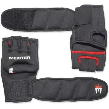 Meister Neoprene 2lb Weighted Gloves for Cardio & Strength
