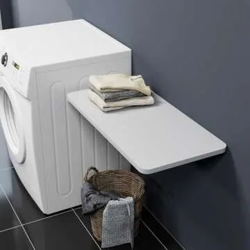 Neoaider Wall Mounted Folding Table 31.5”L x 15.7”W, Laundry Folding Table with Heavy Duty Metal...