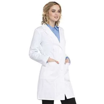 Cherokee Women's Scrubs 36" Lab Coat, White, Small