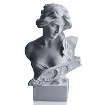6" H Greek Mythology Bust Statue Decor,Artemis Statues Roman Goddess Figurines,Used for Sketch Practice Aesthetics Statues and Sculptures and Indoor Filling Space for Living Room, Bedroom and Study