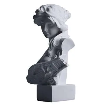 6" H Greek Mythology Bust Statue Decor,Artemis Statues Roman Goddess Figurines,Used for Sketch Practice Aesthetics Statues and Sculptures and Indoor Filling Space for Living Room, Bedroom and Study
