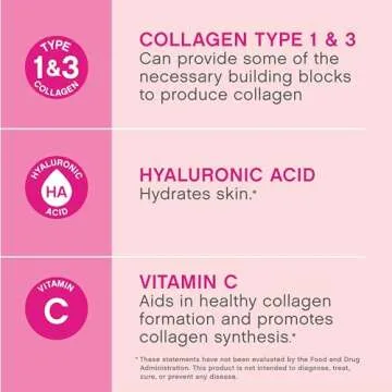 NeoCell Collagen Beauty Soft Chews with Vitamin C and Hyaluronic Acid, For Hair, Skin and Nail Health, Fruit Punch, Soft Chews, 60 Count, 1 Bag