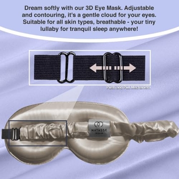 Luxurious MATASSE 22 Momme Silk Eye Mask for Sleep and Travel