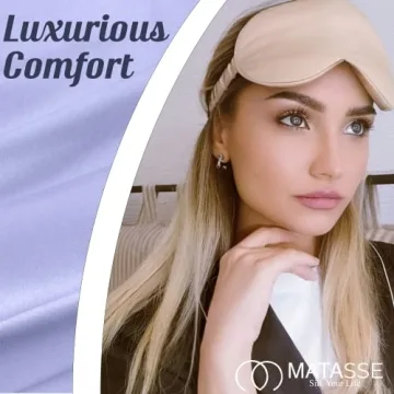 Luxurious MATASSE 22 Momme Silk Eye Mask for Sleep and Travel