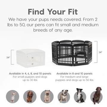 IRIS USA 24" Exercise Playpen for Small Pets and Puppies
