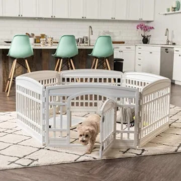 IRIS USA 24" Exercise Playpen for Small Pets and Puppies