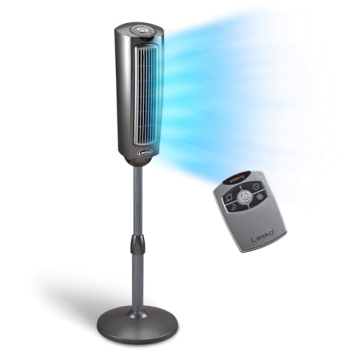 Lasko Oscillating Pedestal Fan, Adjustable Height, 3 Quiet Speeds, Timer, Remote Control for Bedroom...