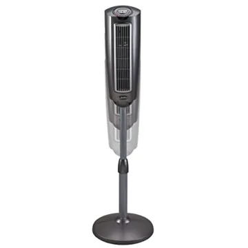 Lasko Oscillating Pedestal Fan, Adjustable Height, 3 Quiet Speeds, Timer, Remote Control for Bedroom, Living Room, Home Office and College Dorm Room, 52", Silver and Gray, 2535