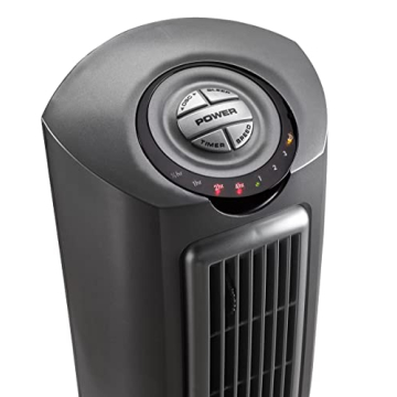 Lasko Oscillating Pedestal Fan, Adjustable Height, 3 Quiet Speeds, Timer, Remote Control for Bedroom, Living Room, Home Office and College Dorm Room, 52", Silver and Gray, 2535