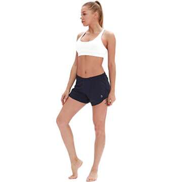 icyzone Padded Strappy Sports Bra Yoga Tops Activewear Workout Clothes for Women (M, Off White)