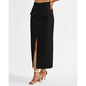 BTFBM Women High Waisted Maxi Skirt Trendy Summer Dresses