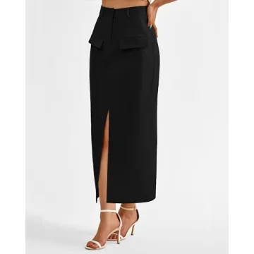 BTFBM Women High Waisted Maxi Skirt Trendy Summer Dresses