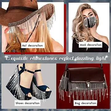 Rhinestone Fringe Trim for Fashion & DIY Projects