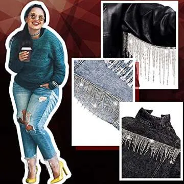 Rhinestone Fringe Trim for Fashion & DIY Projects